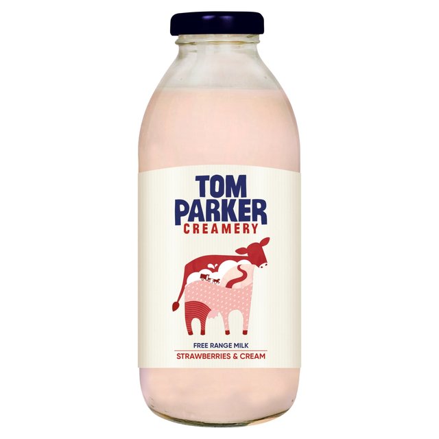 Tom Parker Creamery Strawberries & Cream Flavoured Milk   500ml GOODS M&S   