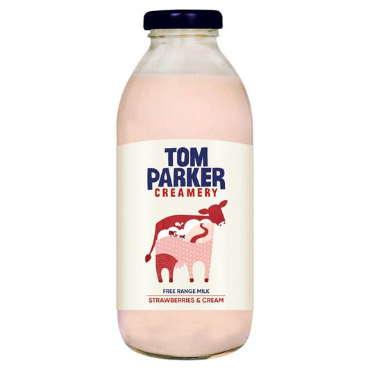 Tom Parker Creamery Strawberries & Cream Flavoured Milk   500ml