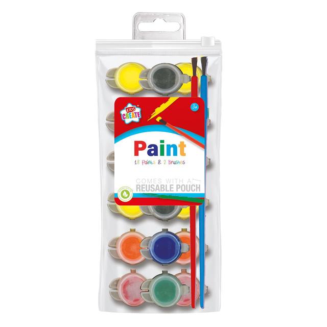 18 Poster Paints & 2 Brushes   18 per pack GOODS M&S   