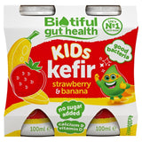 Biotiful Gut Health Strawberry & Banana Kids Kefir   4 x 100ml GOODS M&S   