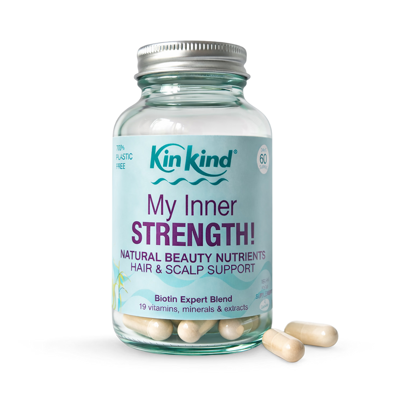 My Inner STRENGTH Natural Beauty Nutrients hair supplements, imported from the UK