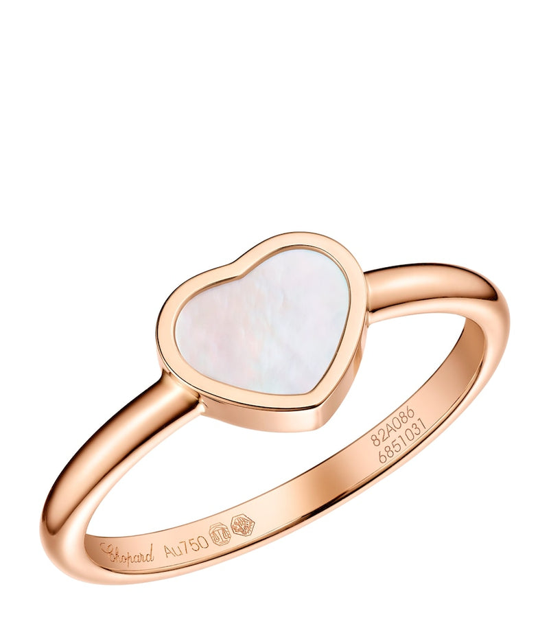 Chopard Happy Hearts ring rose gold mother-of-pearl - British product