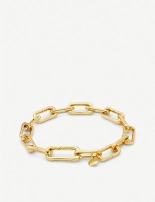 Monica Vinader 18ct gold-vermeil charm bracelet 20cm - British product