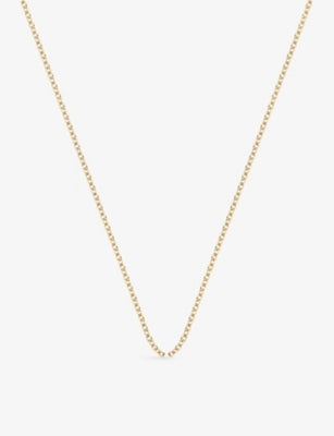 Monica Vinader 18ct yellow-gold plated rolo neck chain 15-17 inches (British brand)