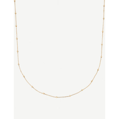 selfridges Monica Vinader 18ct Yellow Gold-Plated Vermeil Silver Fine Chain Oval Detail Necklace, 24 Inches- Buy online at McGrocer