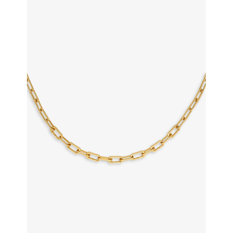 Monica Vinader gold-vermeil charm necklace 47cm, UK version