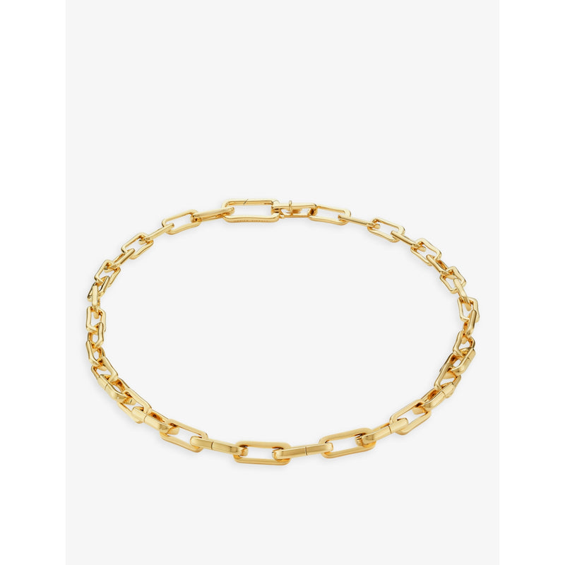 Monica Vinader gold-vermeil charm necklace 47cm, UK version
