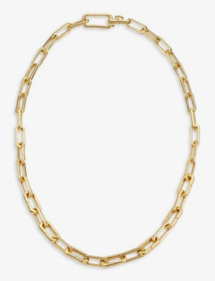 Monica Vinader gold-vermeil charm necklace 47cm, UK version