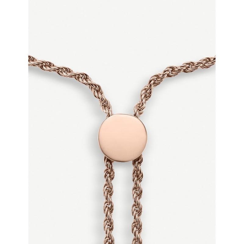 Monica Vinader 18ct rose gold-plated pavé diamond bracelet - British product