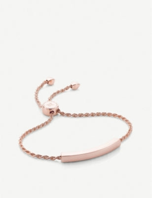 Monica Vinader 18ct rose gold-plated pavé diamond bracelet - British product