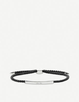Monica Vinader linear sterling silver friendship bracelet, imported from the UK