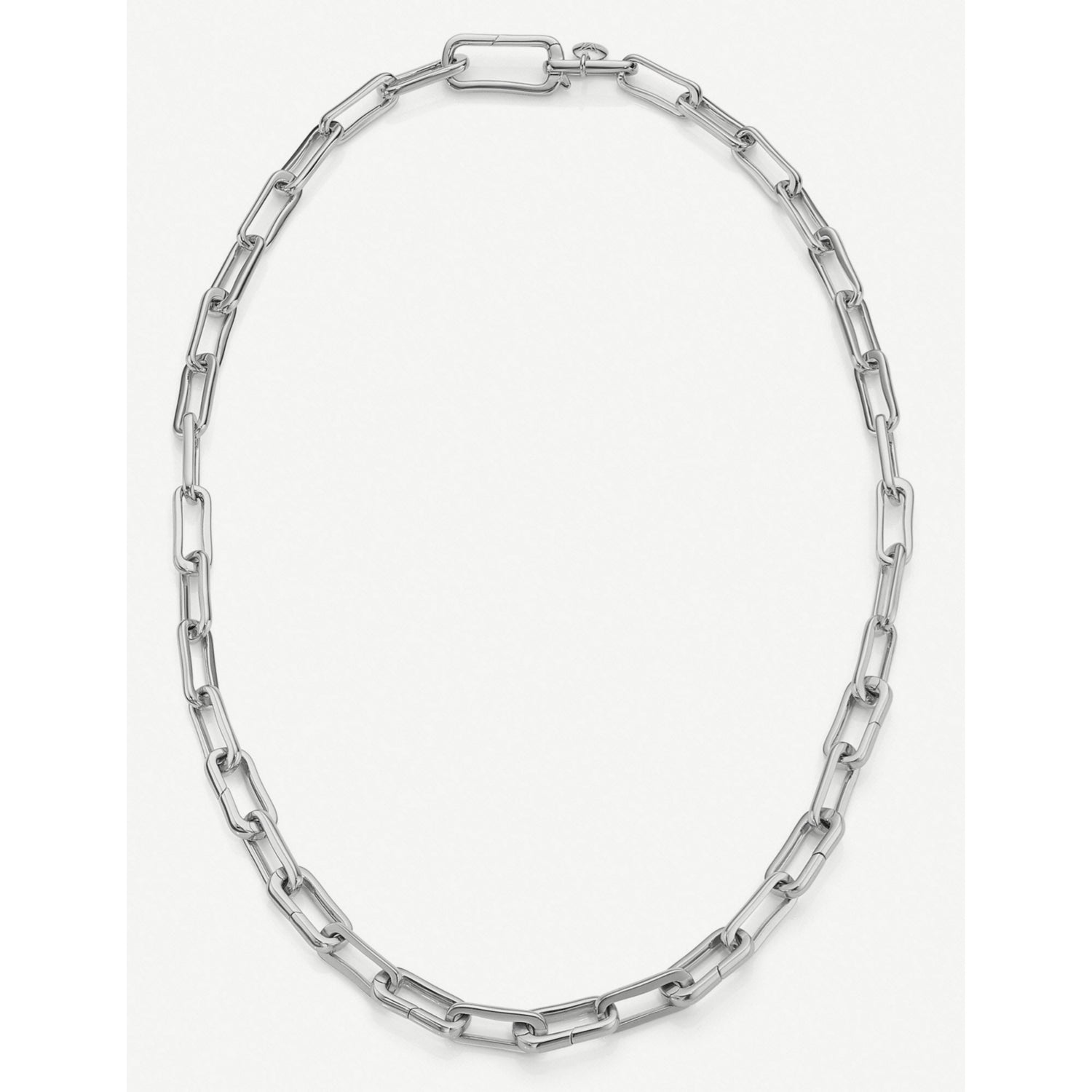 Monica Vinader Alta Capture Charm silver link necklace - British product