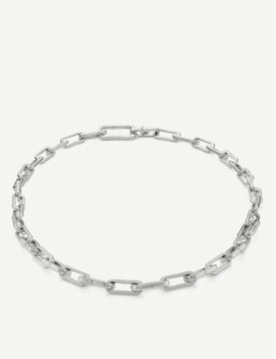 Monica Vinader Alta Capture Charm silver link necklace - British product