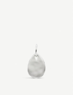 Monica Vinader Ziggy teardrop sterling silver pendant charm, imported from the UK