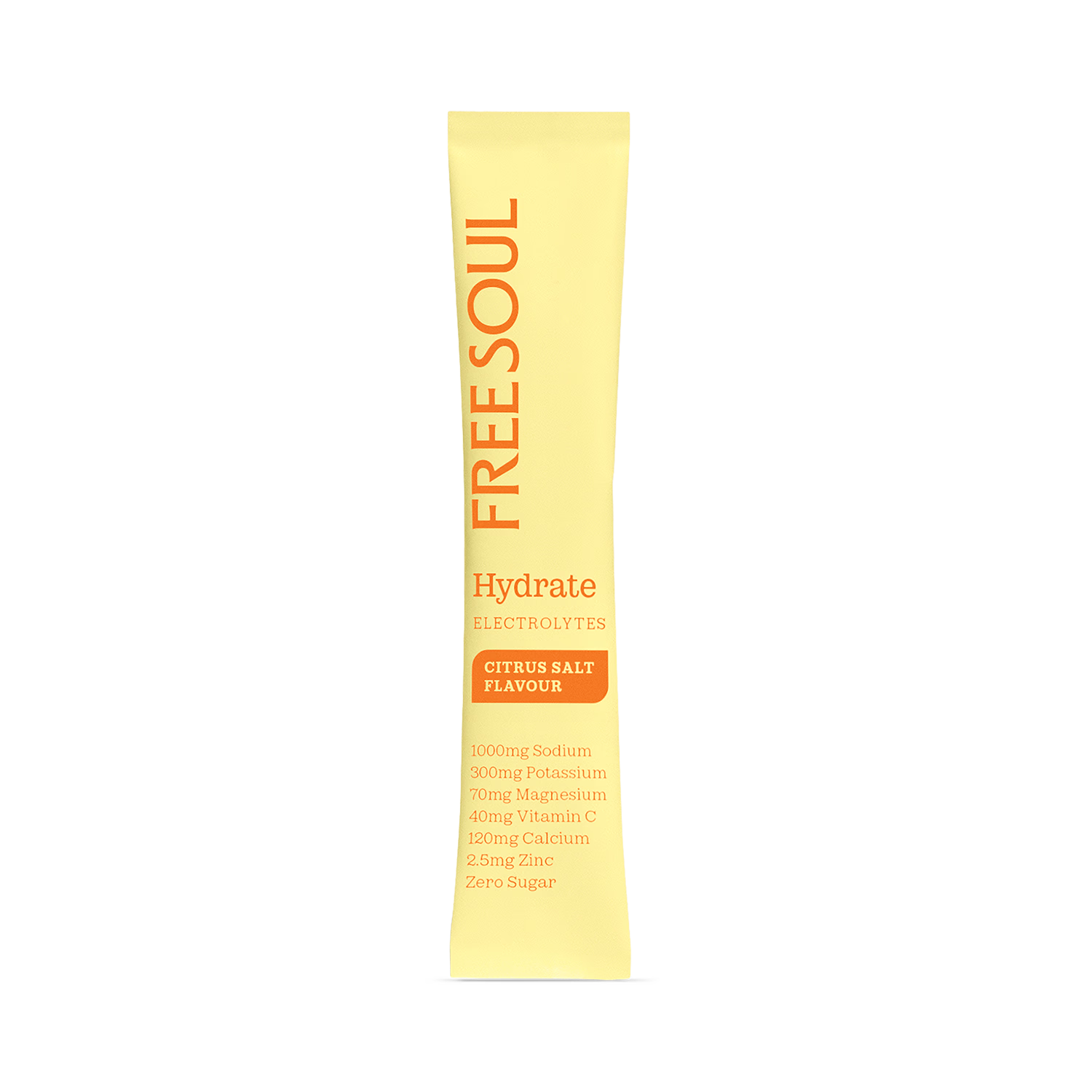 Free Soul Hydrate electrolyte sachets citrus 5 sachets, imported from the UK