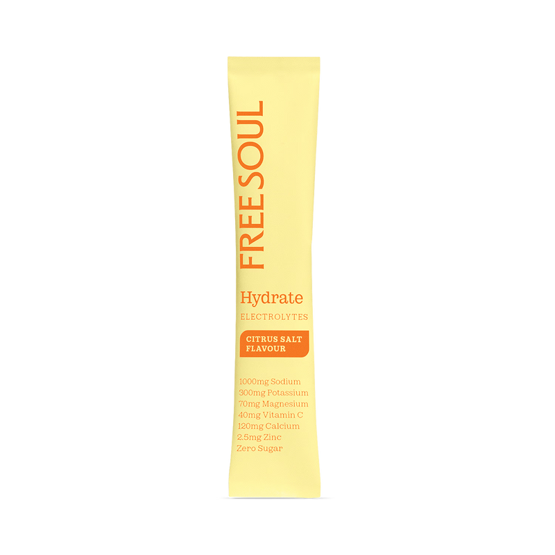 Free Soul Hydrate electrolyte sachets citrus 5 sachets, imported from the UK