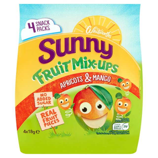 Whitworths Sunny Mix Ups Apricot and Mango   4 x 18g