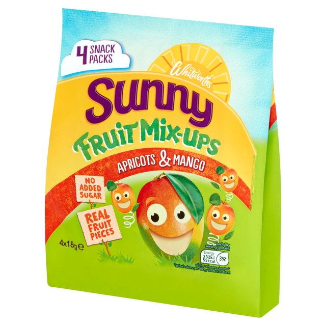 Whitworths Sunny Mix Ups Apricot and Mango   4 x 18g