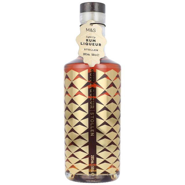 M&S Light Up Stollen Rum Liqueur   50cl