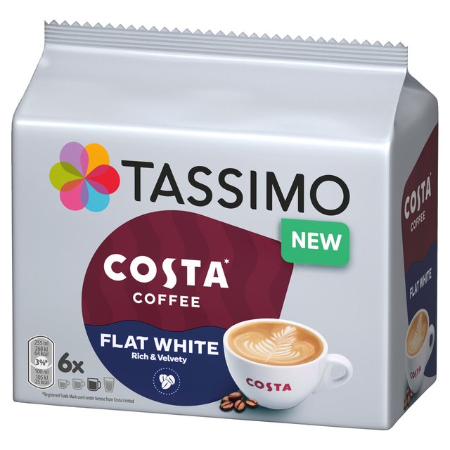 Tassimo Costa Flat White Coffee Pods   6 per pack GOODS M&S   