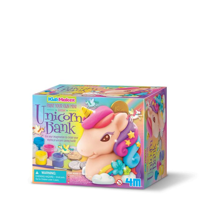 KidzMaker Paint Your Own Glitter Unicorn Bank GOODS M&S   