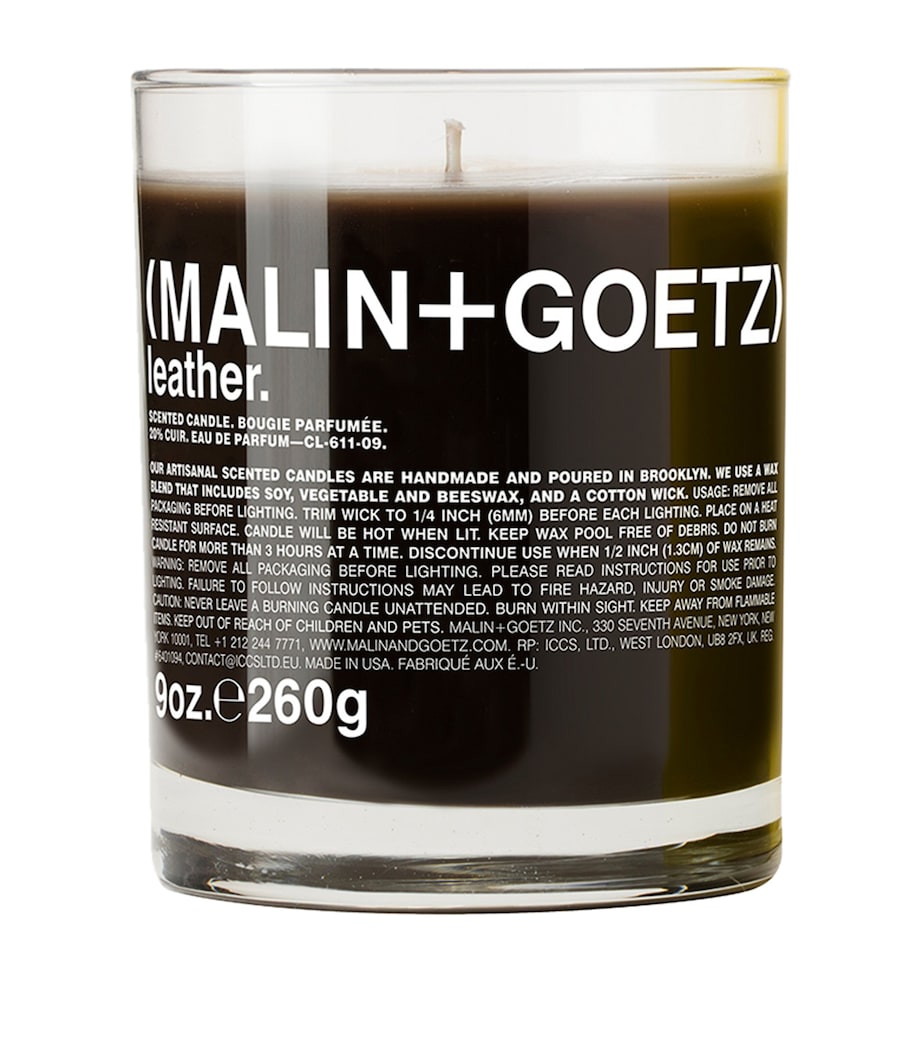 MALIN+GOETZ leather scented candle 260g, imported from the UK