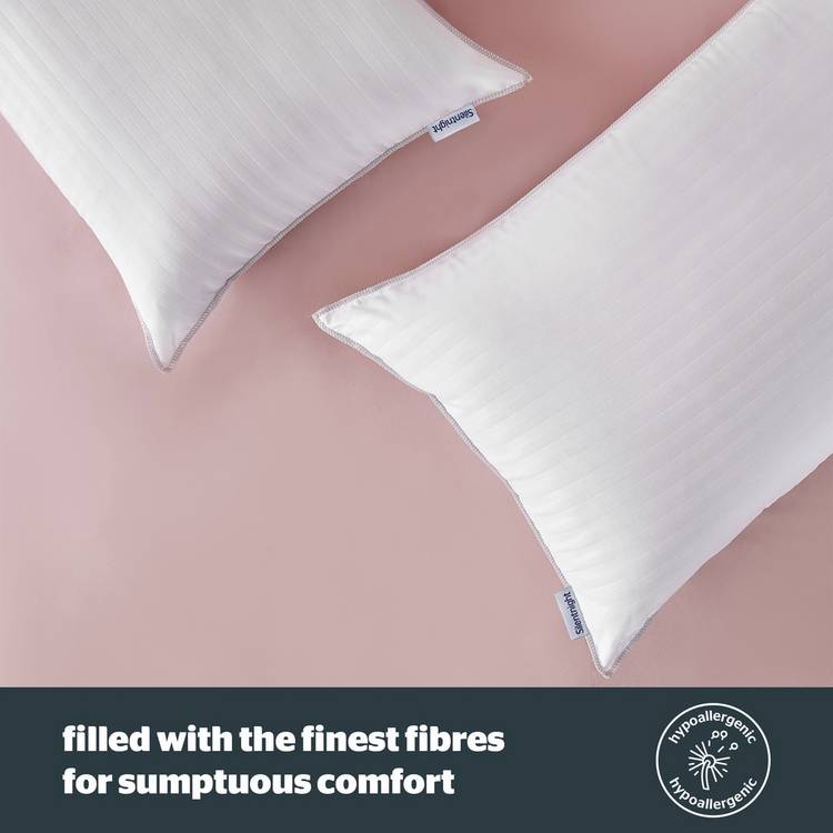 Silentnight medium pillow 2 pack L45x69cm (British brand)