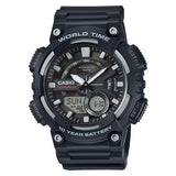 Casio Telememo digital watch black resin strap 47mm (British brand)