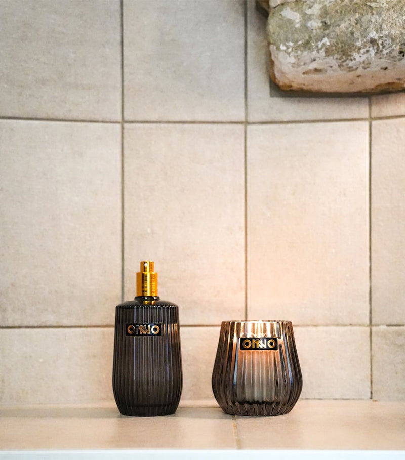 Onno Eclectic candle and room spray set, imported from the UK
