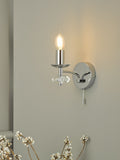 Dar Lighting Silver Oleana Wall Light - British product
