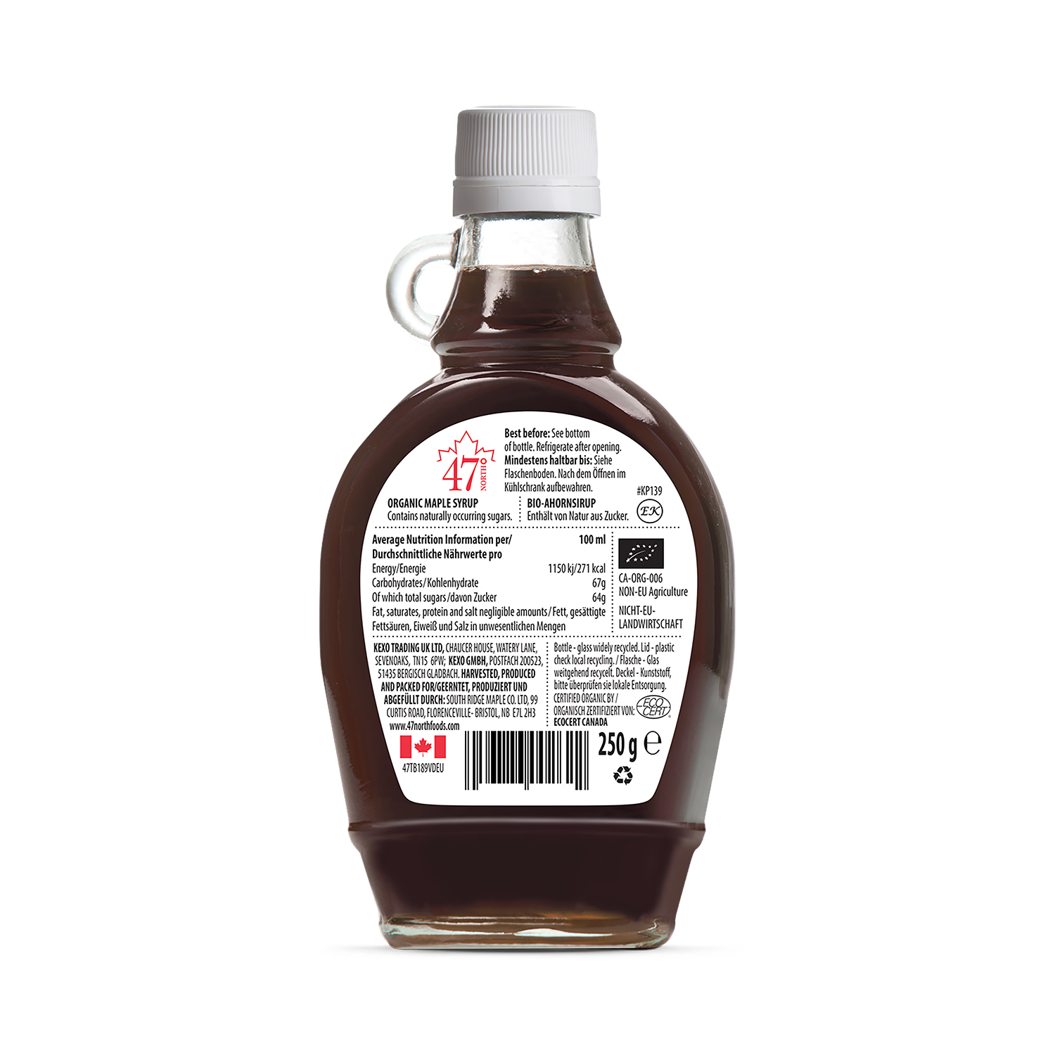 47 North very dark organic maple syrup 250g - British product