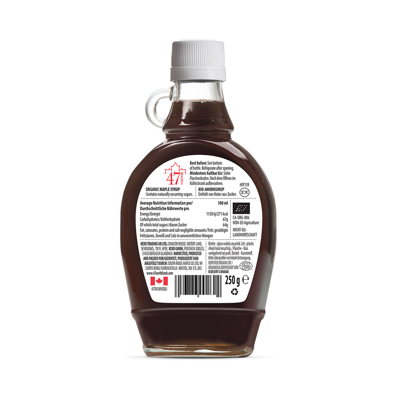 47 North very dark organic maple syrup 250g - British product
