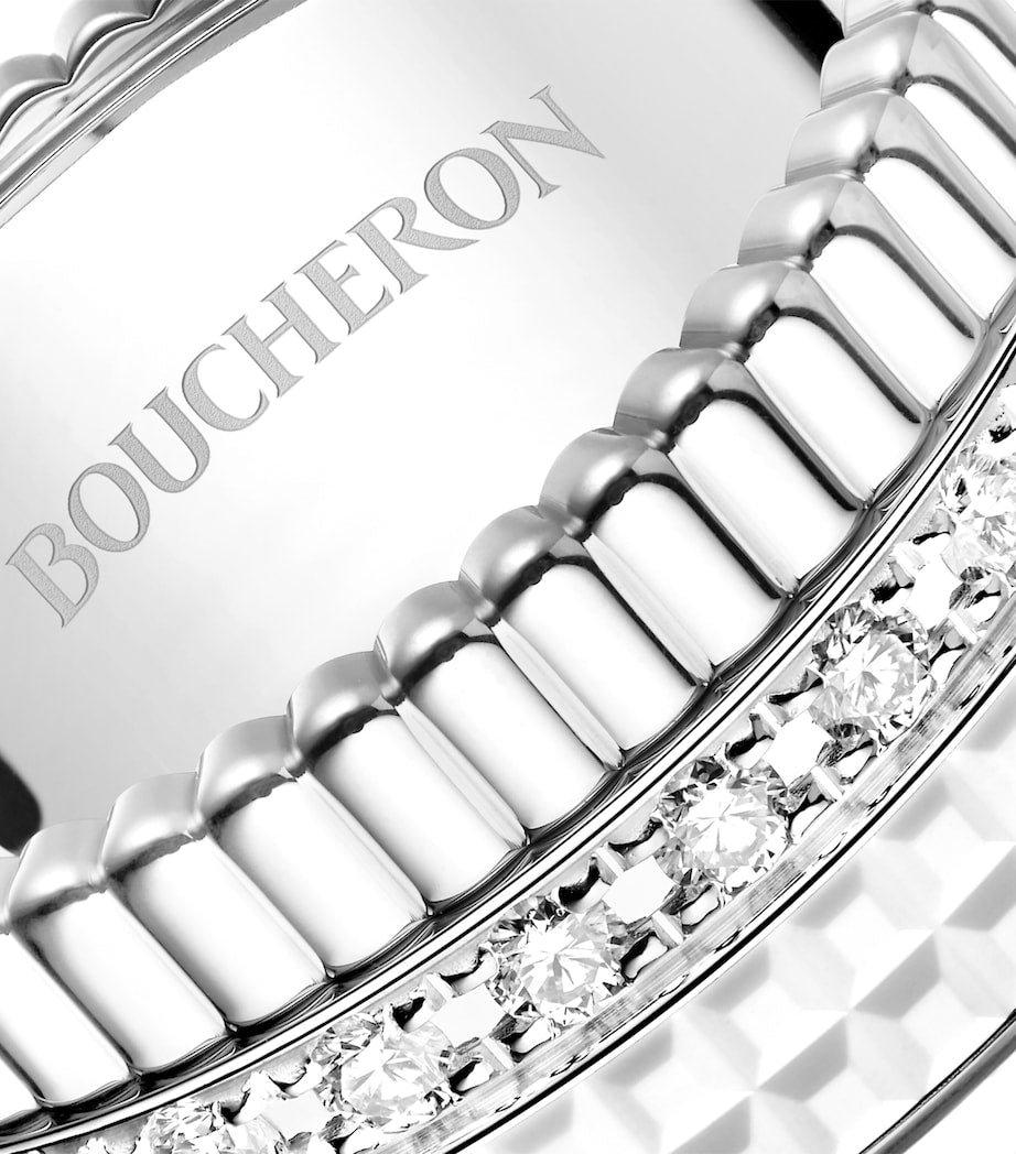 Boucheron Quatre Double White diamond ring 18kt gold - British product