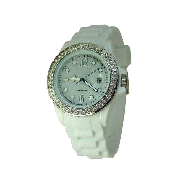 Lifemax Solar Sports Watch white 30m waterproof - British product
