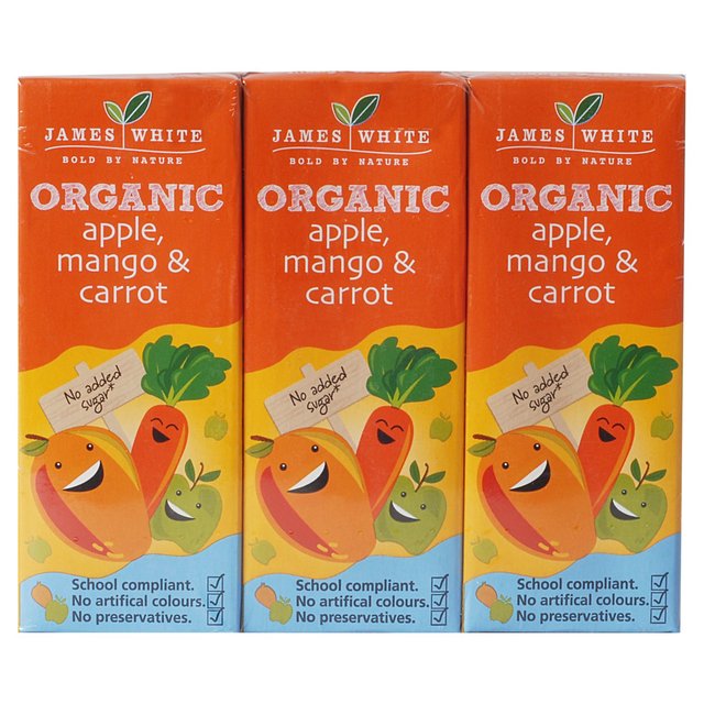 James White Organic Kids Apple Mango & Carrot   3 x 200ml GOODS M&S   