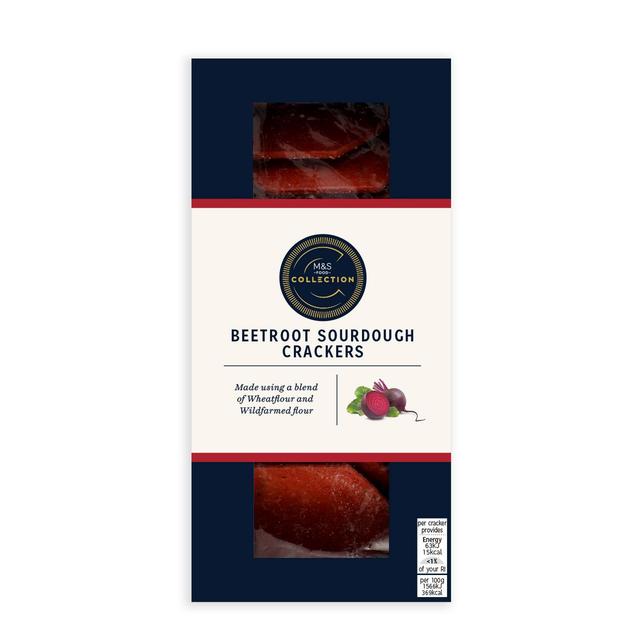 M&S Beetroot Sourdough Crackers   130g