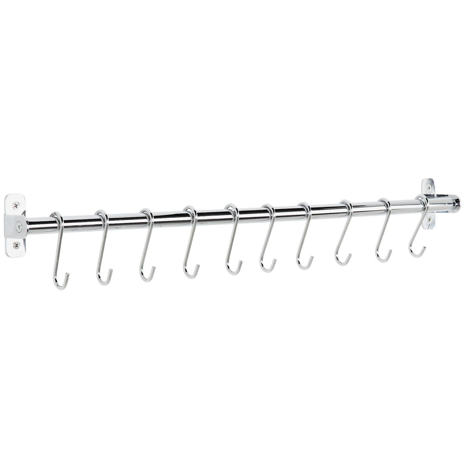 Argos Home chrome rail with 10 hooks for kitchen, UK version