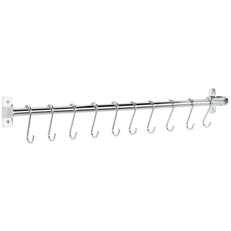 Argos Home chrome rail with 10 hooks for kitchen, UK version