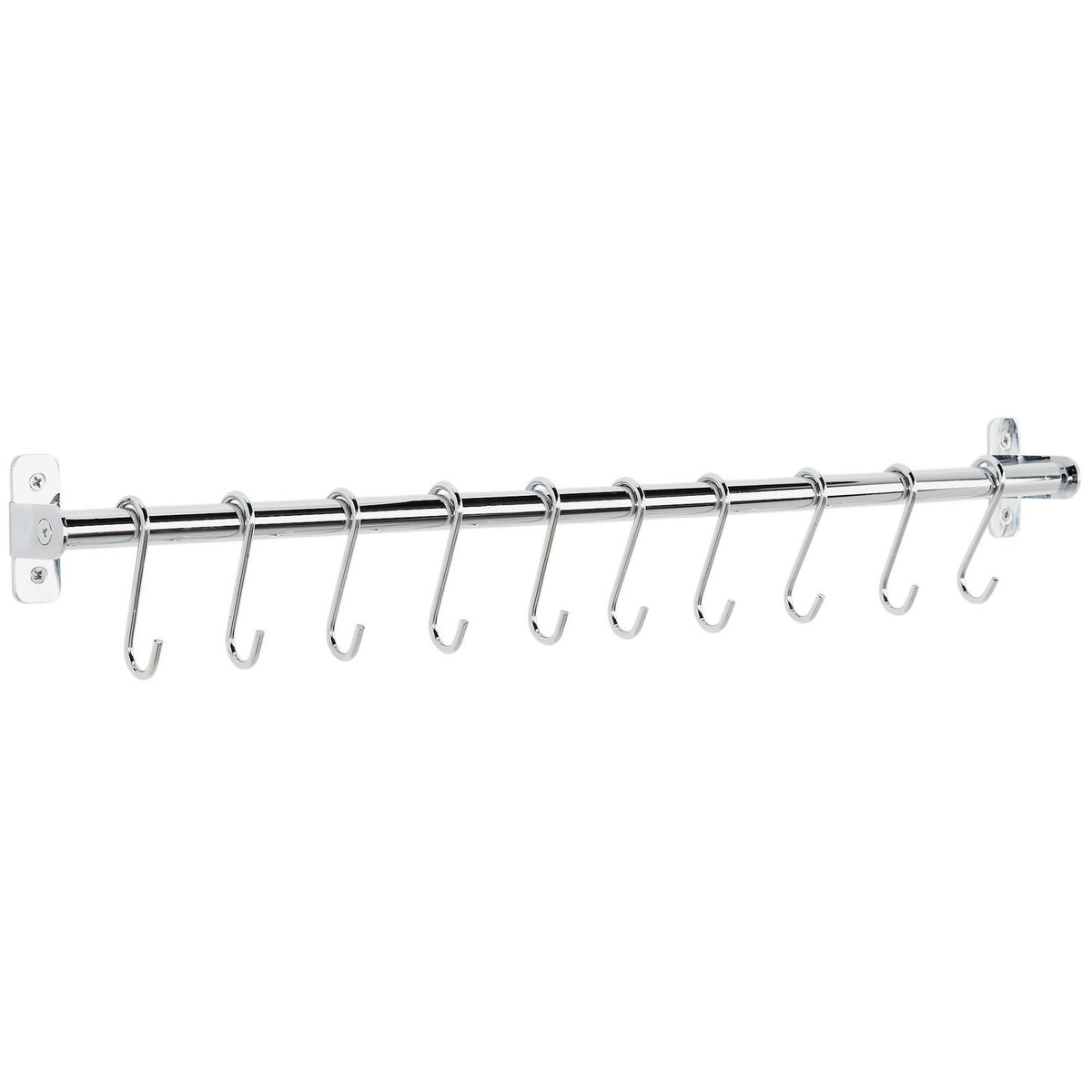 Argos Home chrome rail with 10 hooks for kitchen, UK version