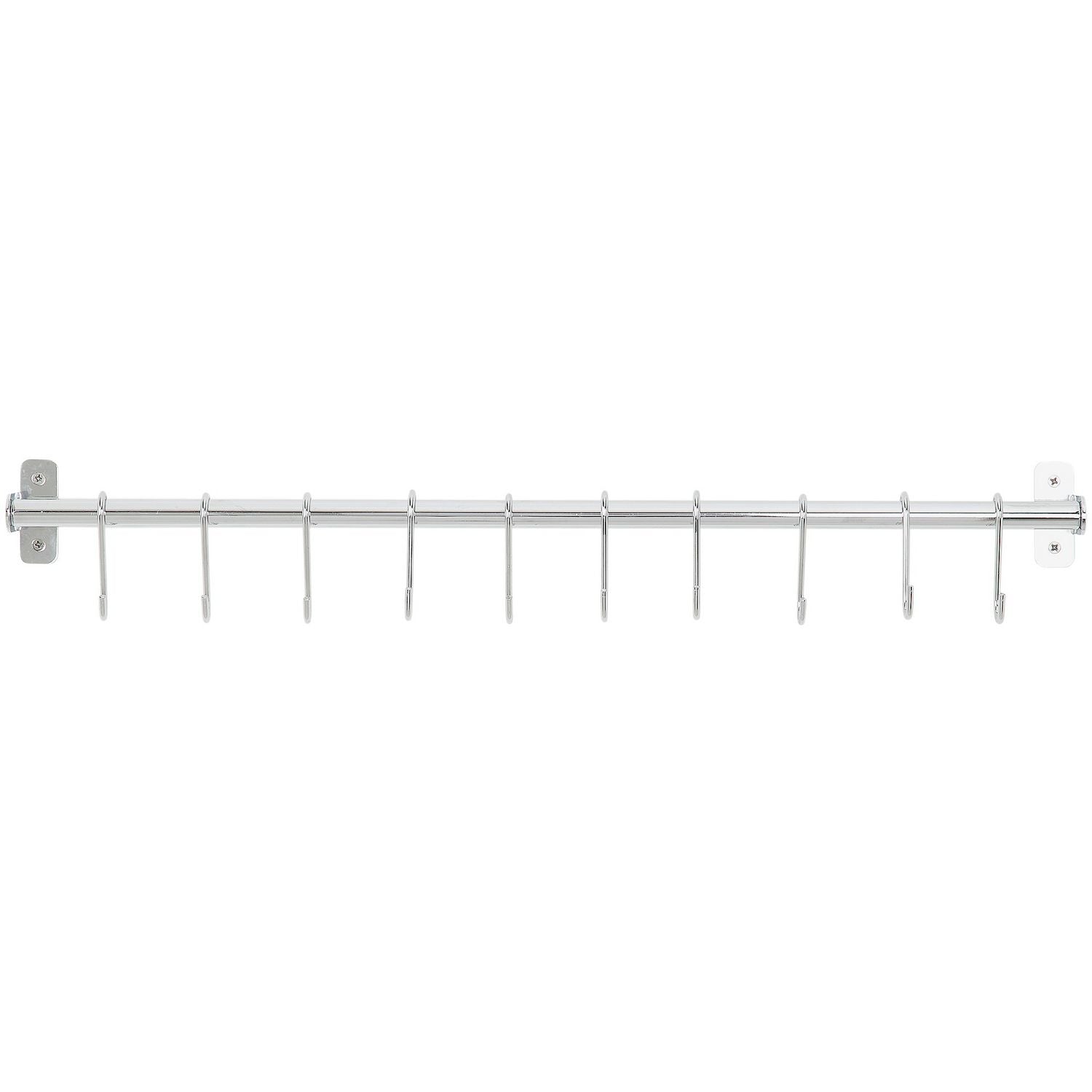 Argos Home chrome rail with 10 hooks for kitchen, UK version