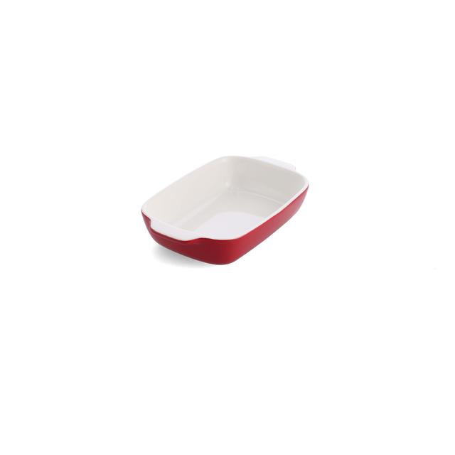 KitchenAid Empire Red Medium 26cm Stoneware Dish with Bamboo Lid GOODS M&S   