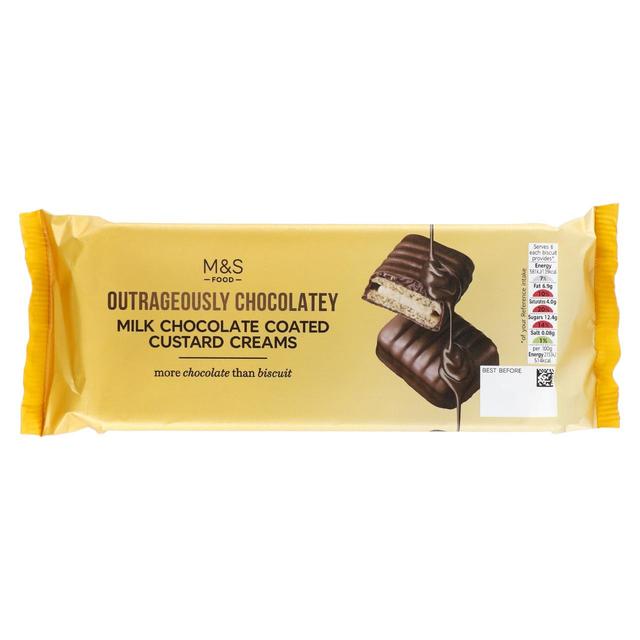 M&S Milk Chocolate Coated Custard Cream   162g