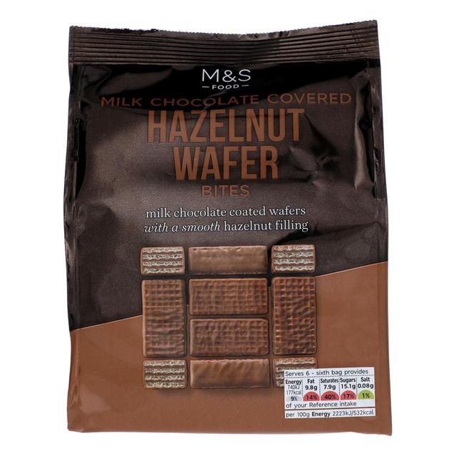 M&S Milk Chocolate Hazelnut Wafer Bites   200g