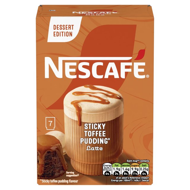 Nescafe Gold Frothy Coffee Sticky Toffee Pudding    7 per pack GOODS M&S   