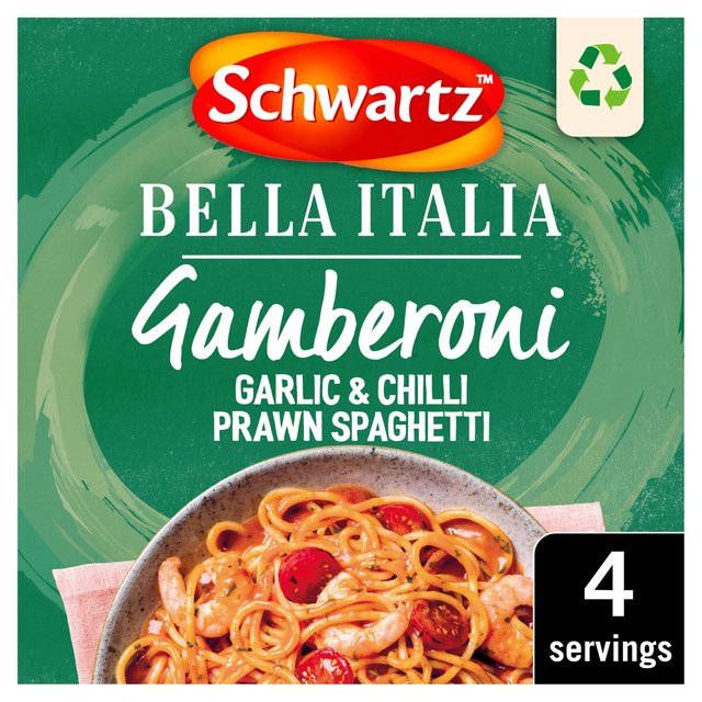 Schwartz X Bella Italia Gamberoni Garlic & Chilli Prawn Spaghetti   35g