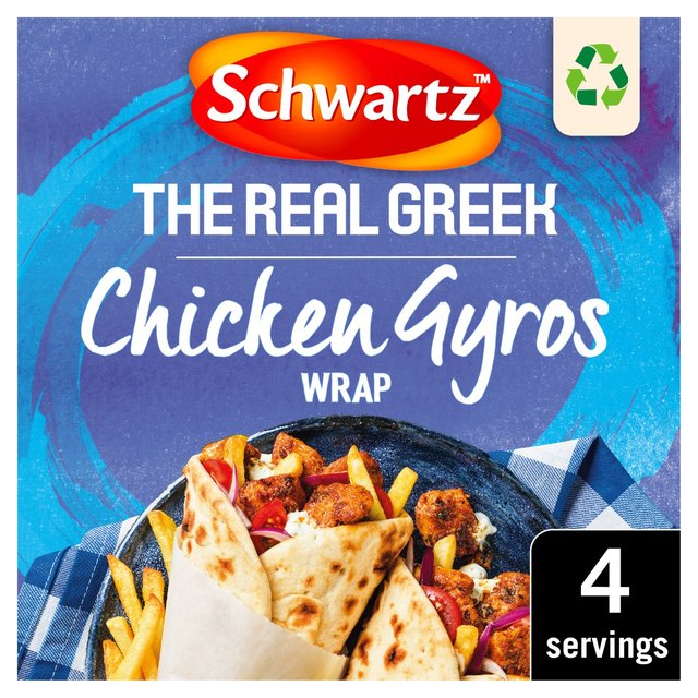 Schwartz x The Real Greek Chicken Gyros Wrap   20g GOODS M&S   