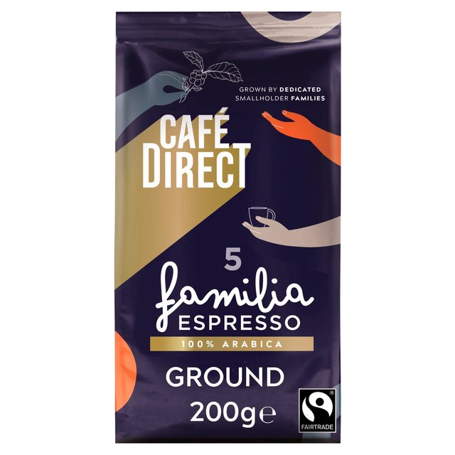 Cafedirect Fairtrade Familia Espresso Ground Coffee   200g GOODS M&S   