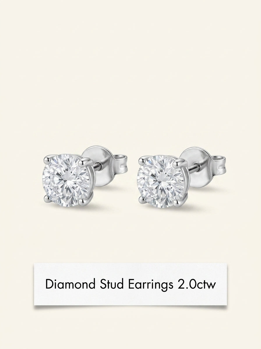 Cartier Panthère de Cartier diamond stud earrings 0.61ct, imported from the UK