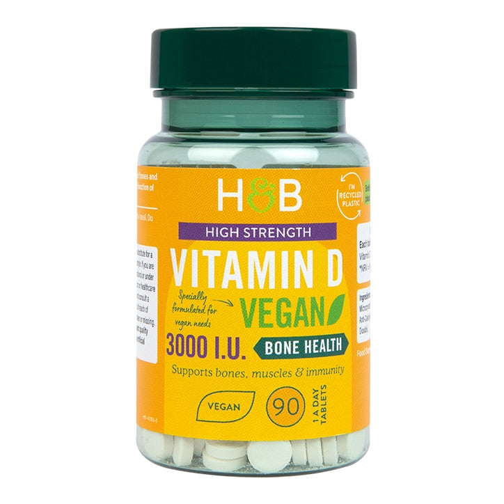 Holland & Barrett Vegan Vitamin D 3000 I.U. 75ug 90 Tablets GOODS Holland&Barrett   