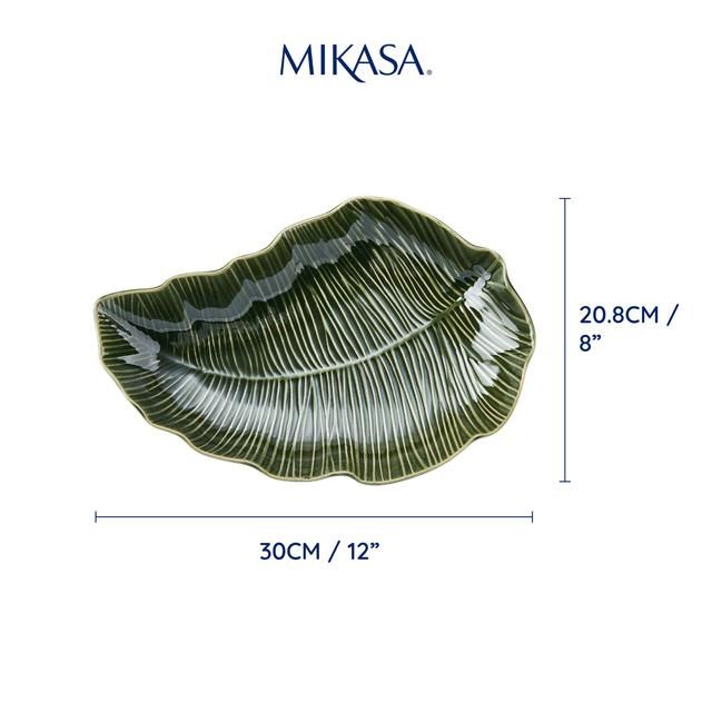 Mikasa Jardin Stoneware Leaf Serving Dish 30cm Gift boxed GOODS M&S   